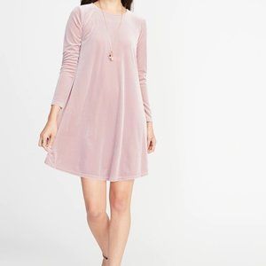 NWT Petite Small Velvet Pink Swing Dress